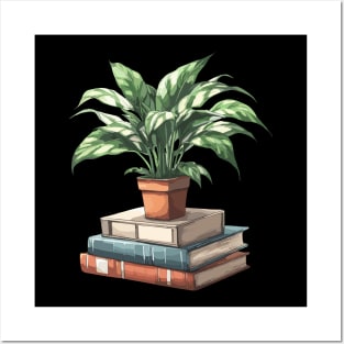 Books And Plants Posters and Art